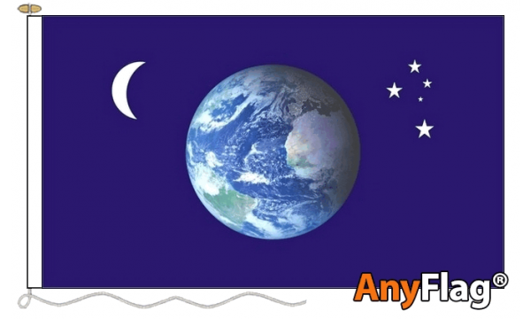Earth, Moon and Stars Custom Printed AnyFlag®